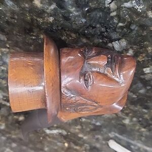 Vintage Tobacco Pipe smoking Imported Italy Briar Hand Carved Winston Churchill